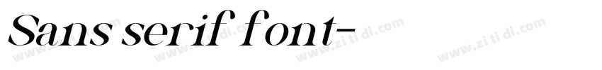Sans serif font字体转换